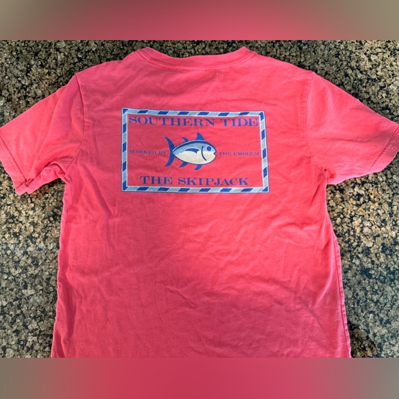 Southern Tide T-shirt, youth Medium, coral - Picture 2 of 4